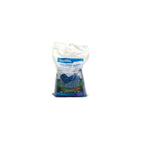 Gravier col. MA p.aq.,3 tons/bleu,10kg-V MARINA Gravier d'aquarium