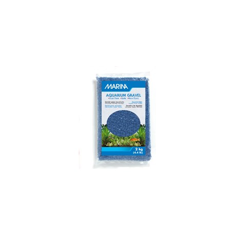 Gravier decoratif Marina, Bleu, 2 Kg-V MARINA Gravier d'aquarium