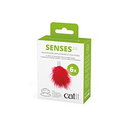 CT Senses Mushroom Repl Feathers, 6pk CATIT Jouets