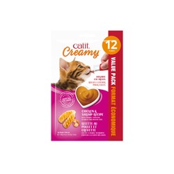 Gâteries Catit Creamy, plt-crev,12x15g CATIT Friandises