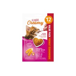 PROMO - DÃ©cembre - GÃ¢teries Catit Creamy, plt-crev,12x15g CATIT Friandises