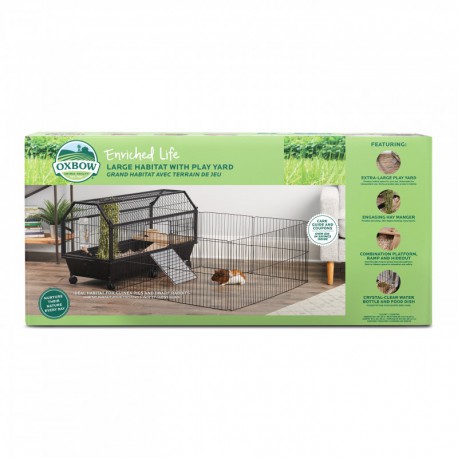 OXBOW RONGEUR HABITAT AVEC TERRAIN DE JEU (GRAND) 39,25 X18 OXBOW Cages equipees