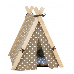 BUD Z CHAT TENTE STYLE CAMPING SBLE A POIS BLANC 2 Toys