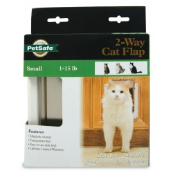 PETSAFE PORTE 2 VOIES POUR CHAT BLANCHE PREMIUM ANGLAIS PETSAFE Accessoires divers