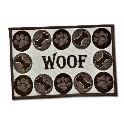 LOVING PETS TAPIS-NAPPERON BRUN WOOF Food And Water Bowls