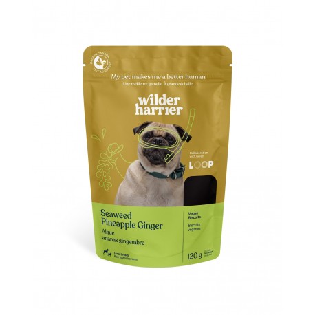 WILDER HARRIER CHIEN VEGANE WAKAME ANANAS GINGEMBRE 120G (CS WILDER HARRIER Treats