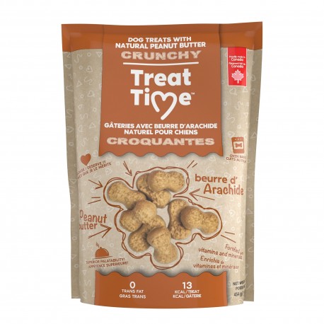 TREAT TIME GATERIES POUR CHIEN BISCUITS GOURMET AUX ARACHIDE OVEN BAKED TRADITION Friandises