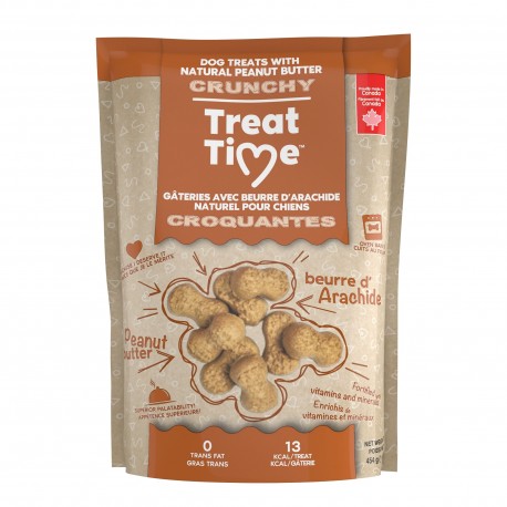 TREAT TIME GÃ‚TERIES POUR CHIEN BISCUITS GOURMET AUX ARACHID OVEN BAKED TRADITION Friandises