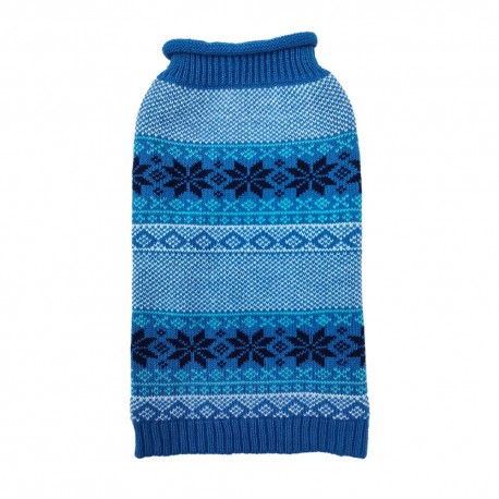 DQ Blue Alpine Snowflake Sweater 12 DOGGIE-Q Lingerie