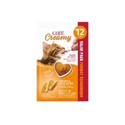 PROMO - DÃ©cembre - GÃ¢teries Catit Creamy, poulet, 12x15g  Friandises