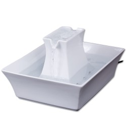 PETSAFE FONTAINE DE PORCELAINE PAGODA BLANCHE Food And Water Bowls