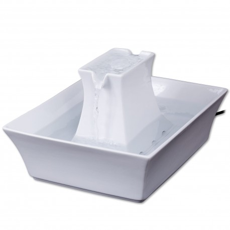 PETSAFE FONTAINE DE PORCELAINE PAGODA BLANCHE  Bols eau et nourriture