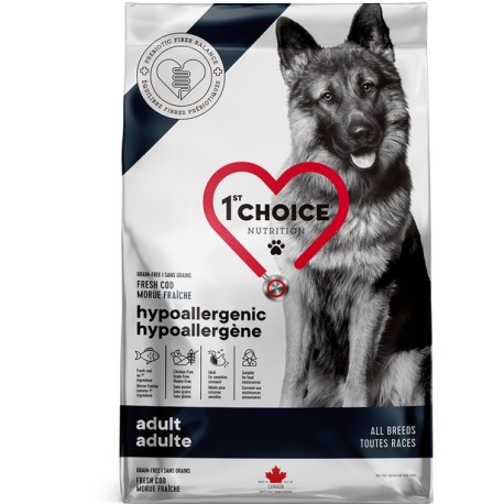 HYPOALLERGENE SANS GRAINS AVEC MORUE 11 KG 1ST CHOICE Dry Food