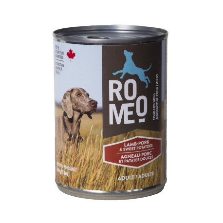 ROMEO CHIEN AGNEAU, PORC, PATATES DOUCES 13 OZ ROMEO Canned Food