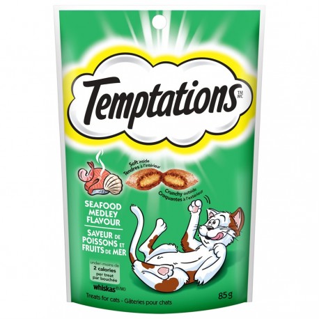 Temptations Gâteries pour Chats Saveurs de Poisson TEMPTATION Treats